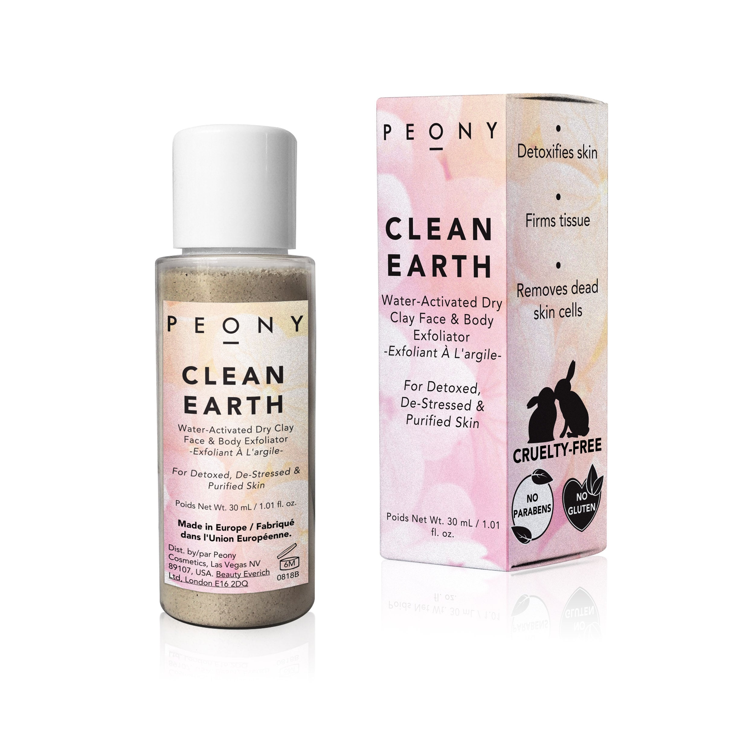 Clean Earth - Water-Activated Dry Clay Face & Body Exfoliator